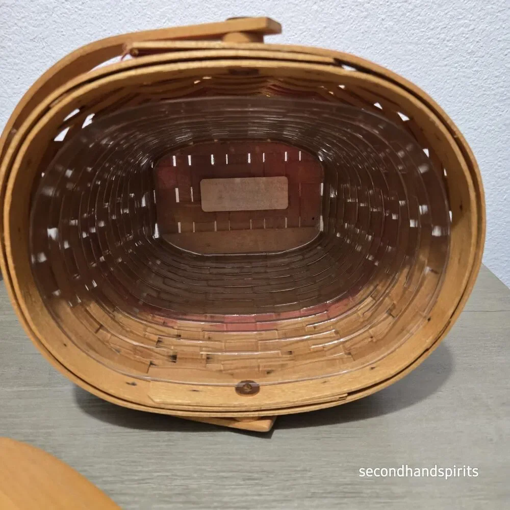 Longaberger Mother's Day Basket With Lid And Plastic Liner